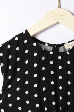 R1790-BLANC À POIS NOIR