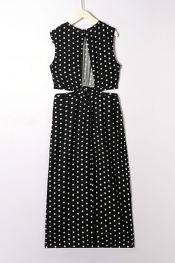 R1790-BLANC À POIS NOIR