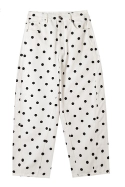 6786-BLANC À POIS NOIR