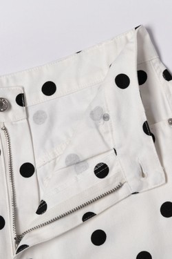 6786-BLANC À POIS NOIR