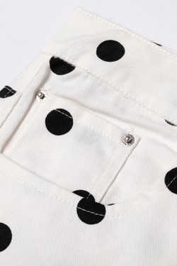 6786-BLANC À POIS NOIR