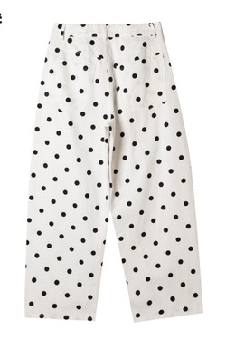 6786-BLANC À POIS NOIR
