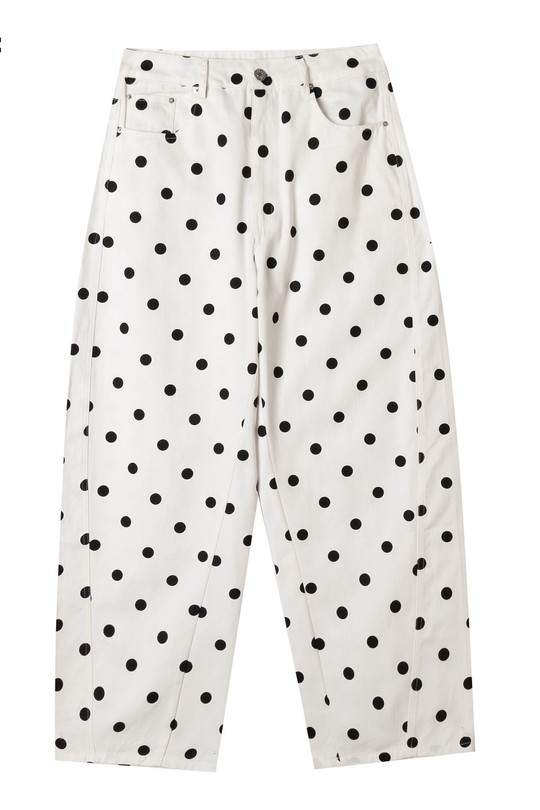 6786-BLANC À POIS NOIR