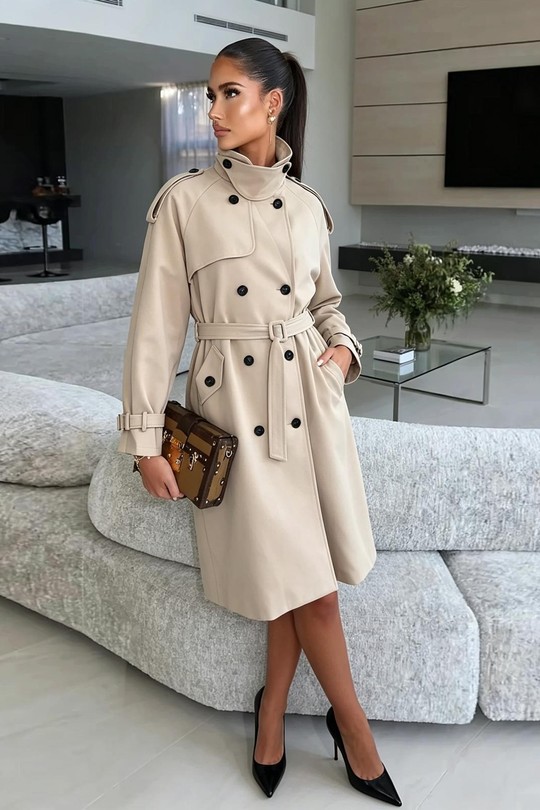 8092Trench-BEIGE
