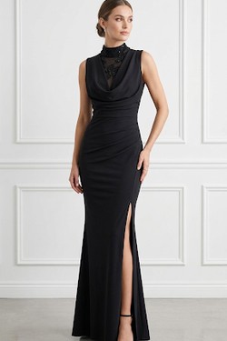 6831 Robes longue-BLEU CIEL