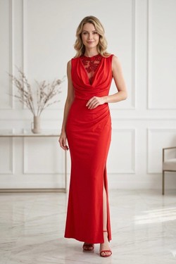 6831 Robes longue-BLEU CIEL