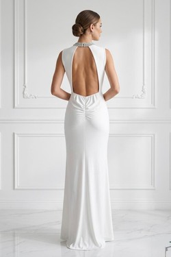 6831 Robes longue-BLEU CIEL