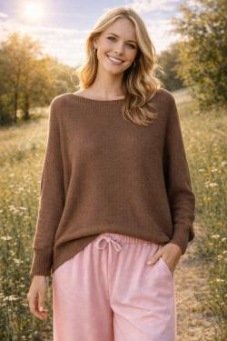 CT620 ROUND NECK PULL OVER-CHAMPAGNE