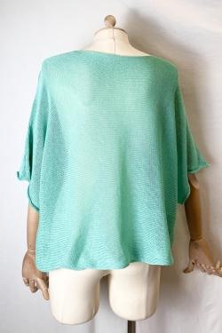 CT620 KIMONO V NECK UNIE-ABRICOT