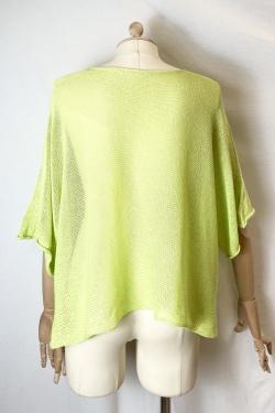 CT620 KIMONO V NECK UNIE-ABRICOT