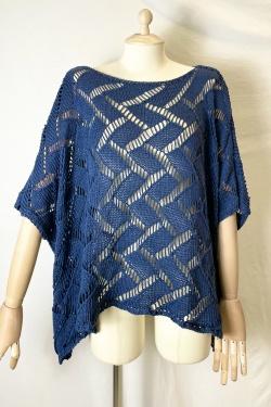 CT620 CROCHET PULLS KIMONO-CORAIL