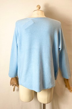 580 PETITE PULL-OVER V NECK-BEIGE