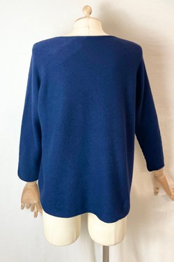 580 PETITE PULL-OVER V NECK-BEIGE