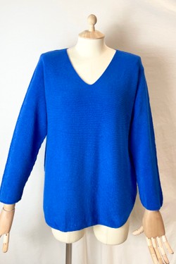 580 PETITE PULL-OVER V NECK-BEIGE