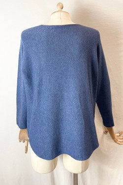 580 PETITE PULL-OVER V NECK-BEIGE