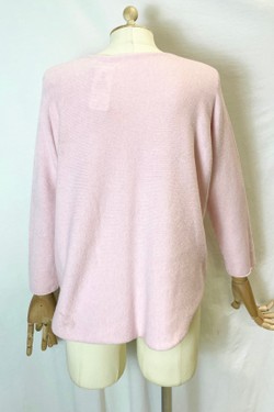 580 PETITE PULL-OVER V NECK-BEIGE