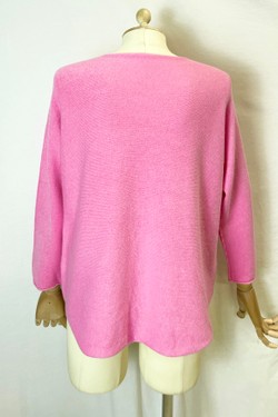 580 PETITE PULL-OVER V NECK-BEIGE