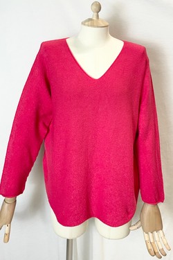 580 PETITE PULL-OVER V NECK-BEIGE