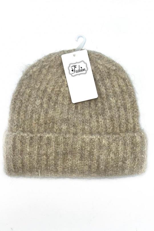 BX-31 BONNET MIXTE AVEC DOUBLURE -BEIGE