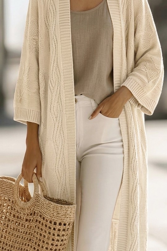7898 Gilet-BEIGE