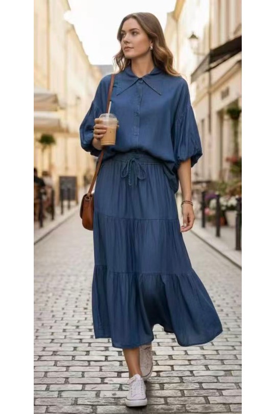 CH6129-BLEU JEAN FONCÉ