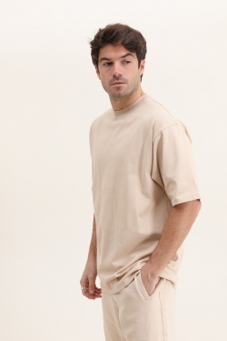 ME26 LUXURY TEE SWEET BEIGE-GRIS - ARGENTÉ