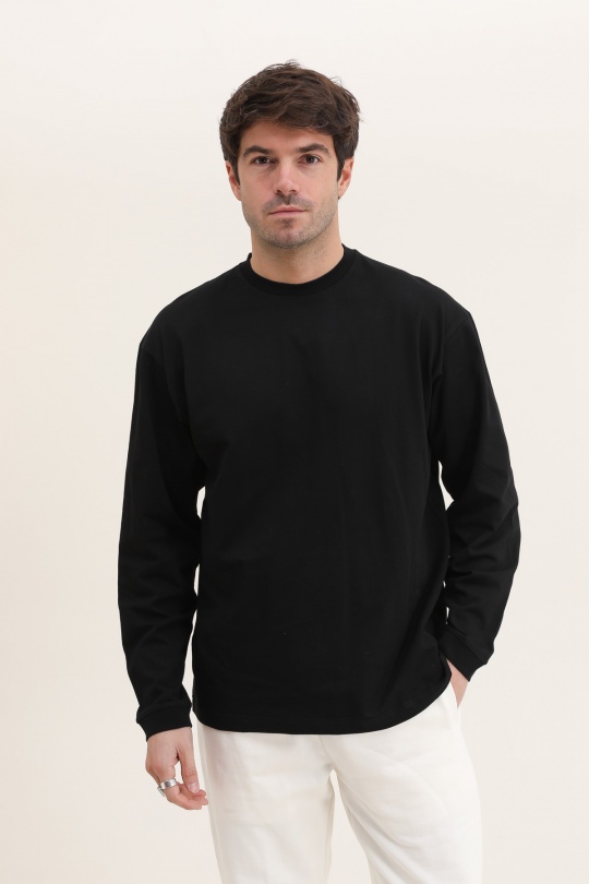ME32 LUXURY LONGSLEEVE BLACK-NOIR