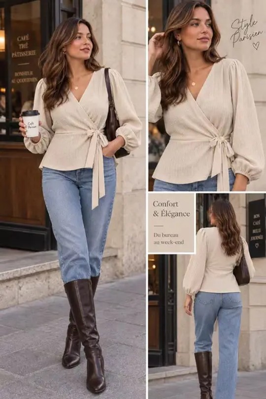 MT-Blouse Windy-BEIGE