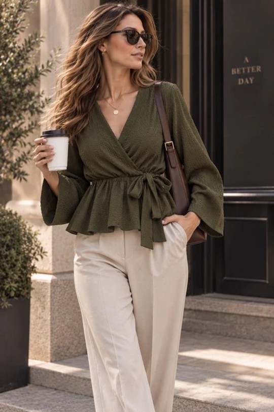 MT-Blouse  Silvia-KAKI