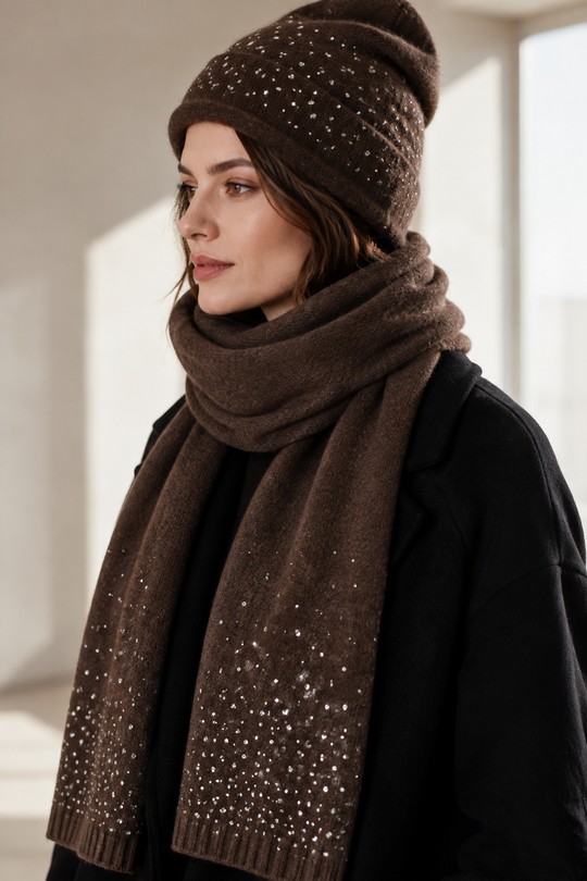 ENSEMBLE-AU71376-MARRON FONCÉ
