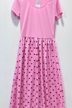 Robe à Pois Chic-ROUGE