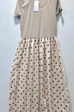 Robe à Pois Chic-ROUGE