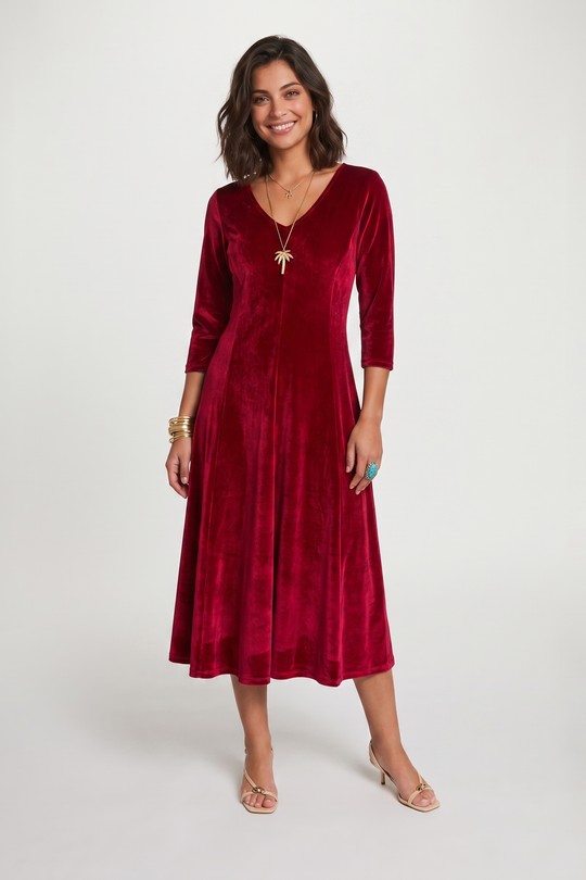 1670LML03VELVET matiere douce-ROUGE FONCÉ