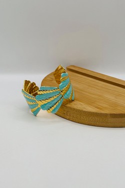 Bracelet Acier 131-BLEU CYAN