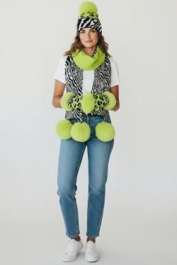 SET 3 PIECES POMPOM-BLANC