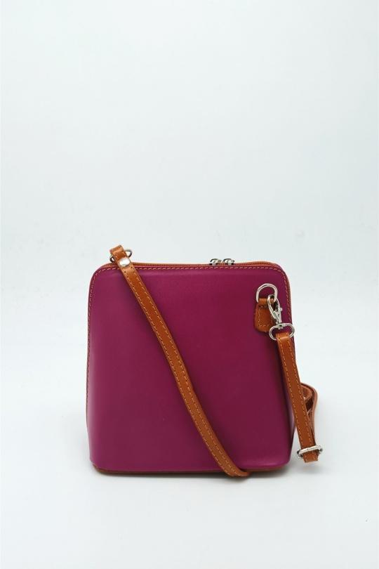SAC CUIR DE VACHETTE 5015-FUSHIA FONCÉ