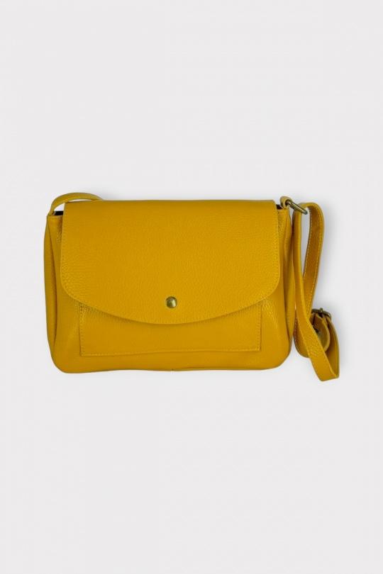 1263 SAC CUIR VACHETTE-JAUNE MOUTARDE