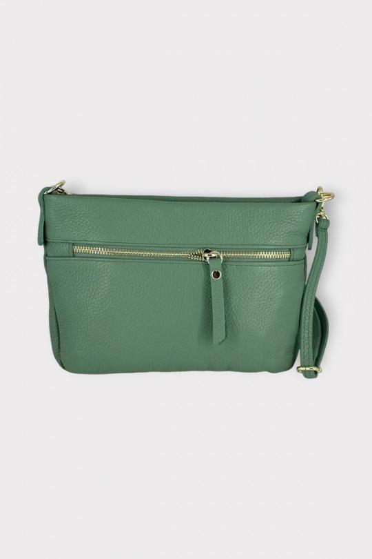 1284 SAC CUIR VACHETTE-VERT DEAU