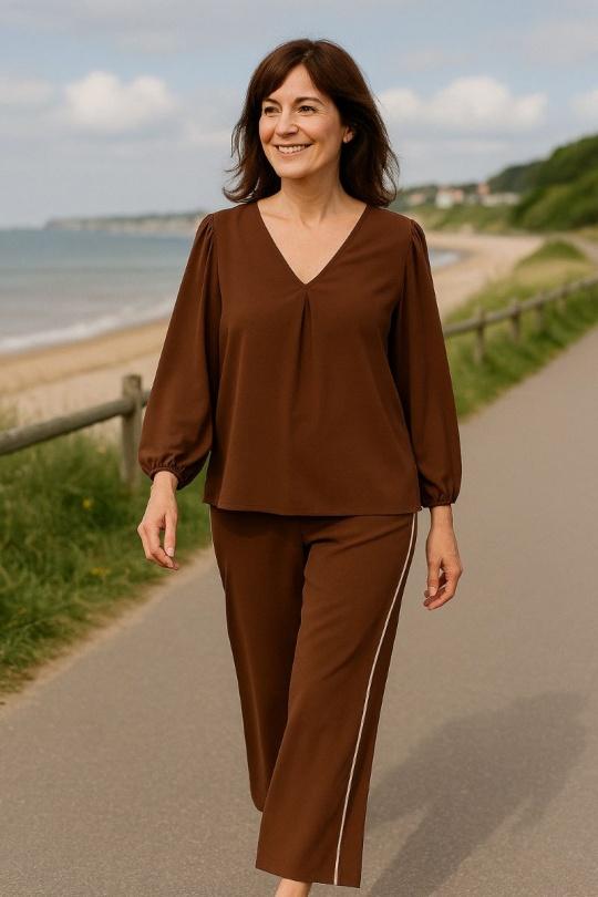 PANTALON NAPOKA MARRON-MARRON