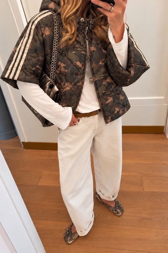 8855M - Veste matelassée femme à imprimé militaire-CAMOUFLAGE 