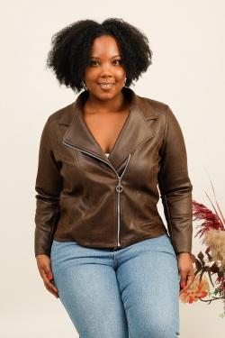 3955-25 SIMILICUIR -CHOCO