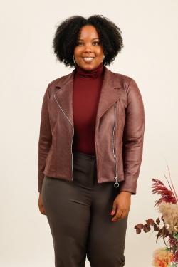 3955-25 SIMILICUIR -CHOCO