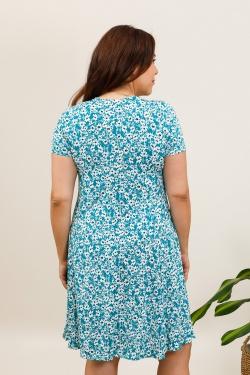 3767-26N FLEURS BLANCHE -BLEU JEAN