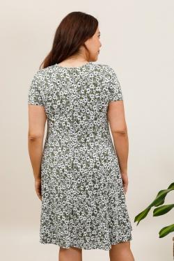 3767-26N FLEURS BLANCHE -BLEU JEAN