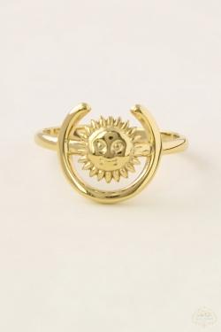 AL0953R-BAGUE AJUSTABLE EN ACIER INOXYDABLE-DORÉ