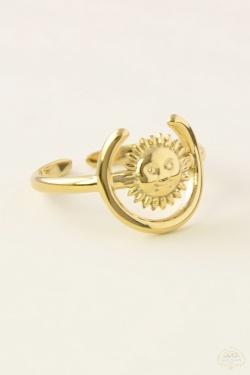 AL0953R-BAGUE AJUSTABLE EN ACIER INOXYDABLE-DORÉ