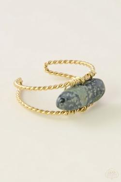 AL0915R-BAGUE AJUSTABLE EN ACIER INOXYDABLE DORÉ-BLEU