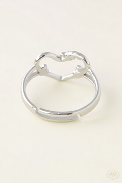 AL0954R-16 Bague ajustable en acier inoxydable argenté-ARGENT