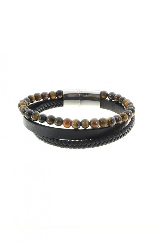H3124B-BRACELET-HOMME-PIERRES-MARRON