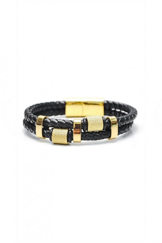 H3389B-BRACELET-HOMME-DORÉ